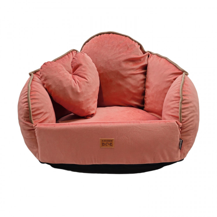 Pelech pre psy s vankúšikom GD01 S/M broskyňový